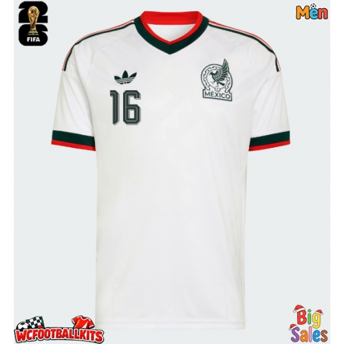 Mexico Julian Quinones #16 Replica Away Stadium Shirt World Cup 2026 Short Sleeve